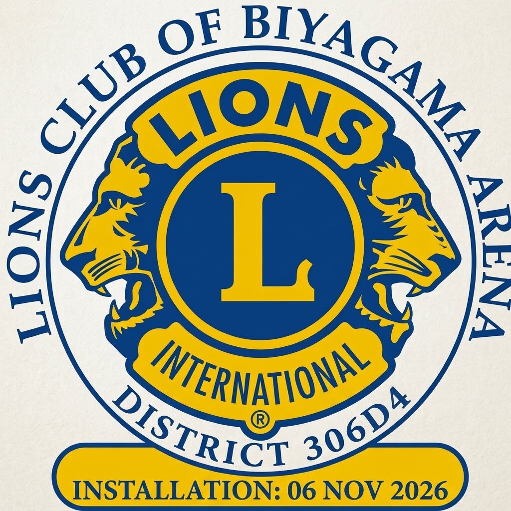 Lions Club of Biyagama Arena emblem
